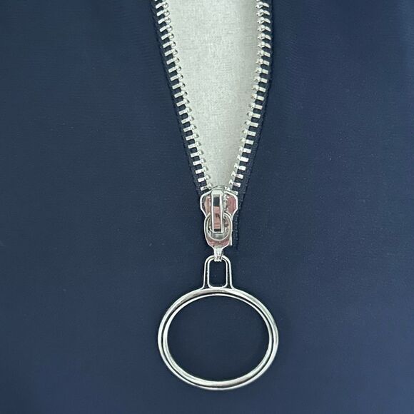 MSK Petite Women’s Navy Blue Short Sleeve Pullover Dress Silver Ring  Small - Picture 9 of 11